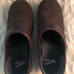 Dansko suede clogs